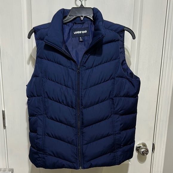 Lands' End Navy Puffer Vest - Picture 1 of 5